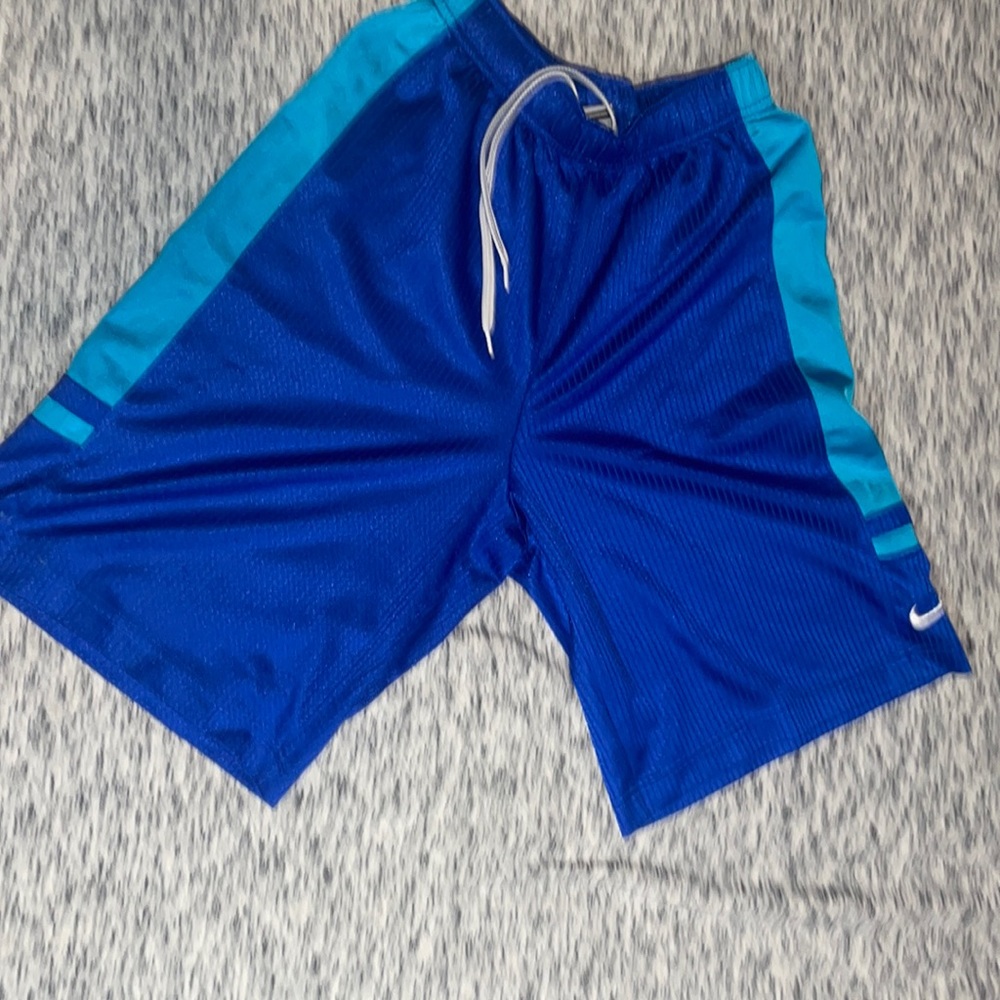 Blue lightweight boys basketball shorts
